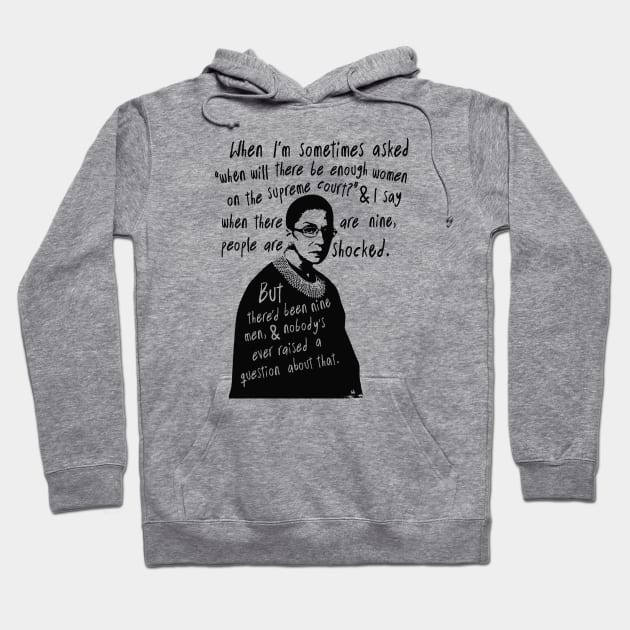 Ruth Bader Ginsburg Hoodie by iceiceroom